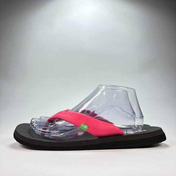 Sanuk Yoga Serenity 4 Red Black Comfortable Flip Flop Sandals Women's Size 10 - Picture 4 of 9